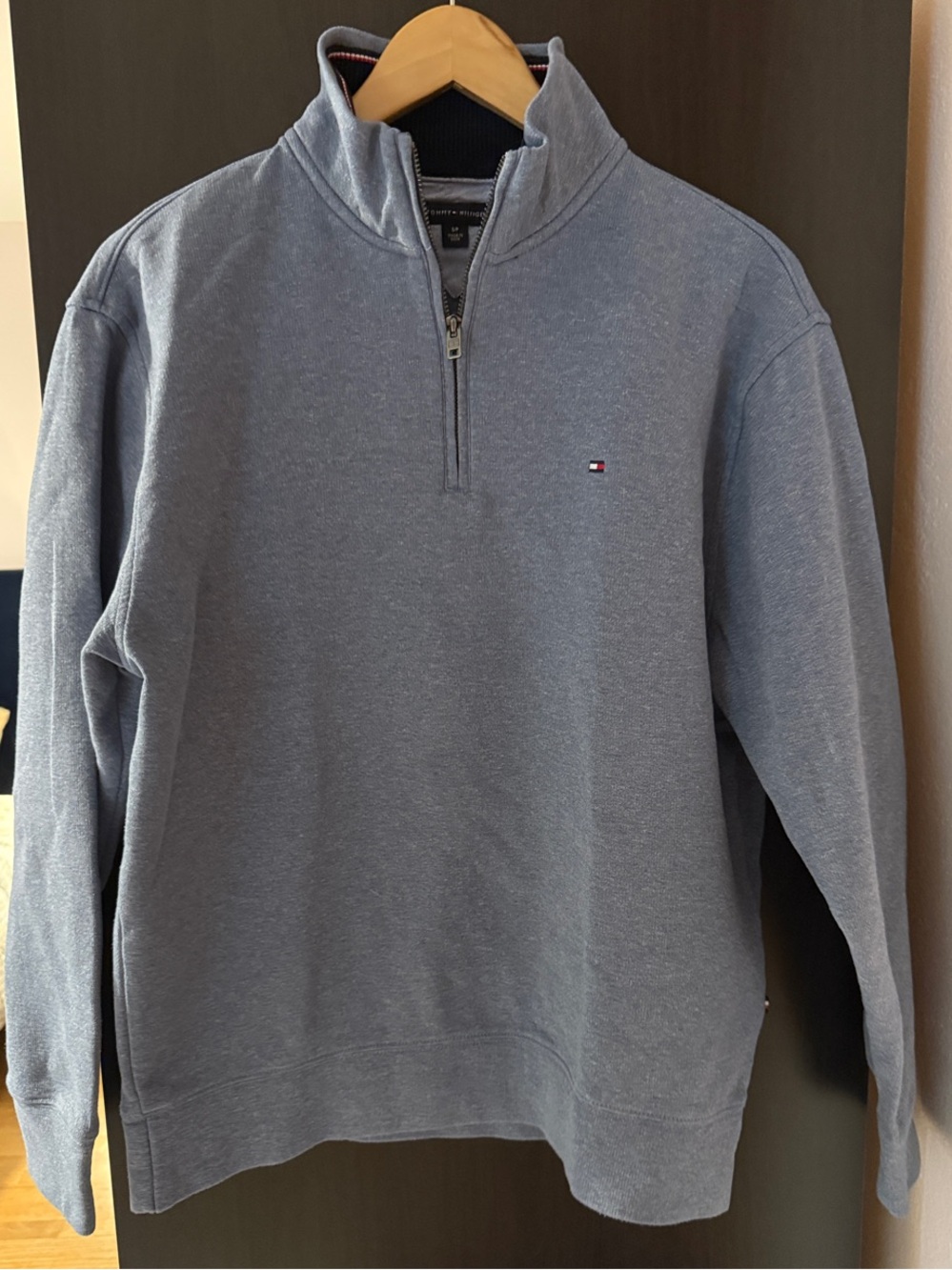 Tommy Hilfiger Men's Heather Blue Half-Zip Pullover